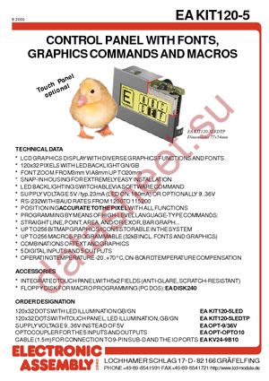 EA KIT120-5LEDTK datasheet  